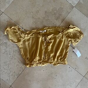 Active USA Mustard Off-Shoulder Blouse